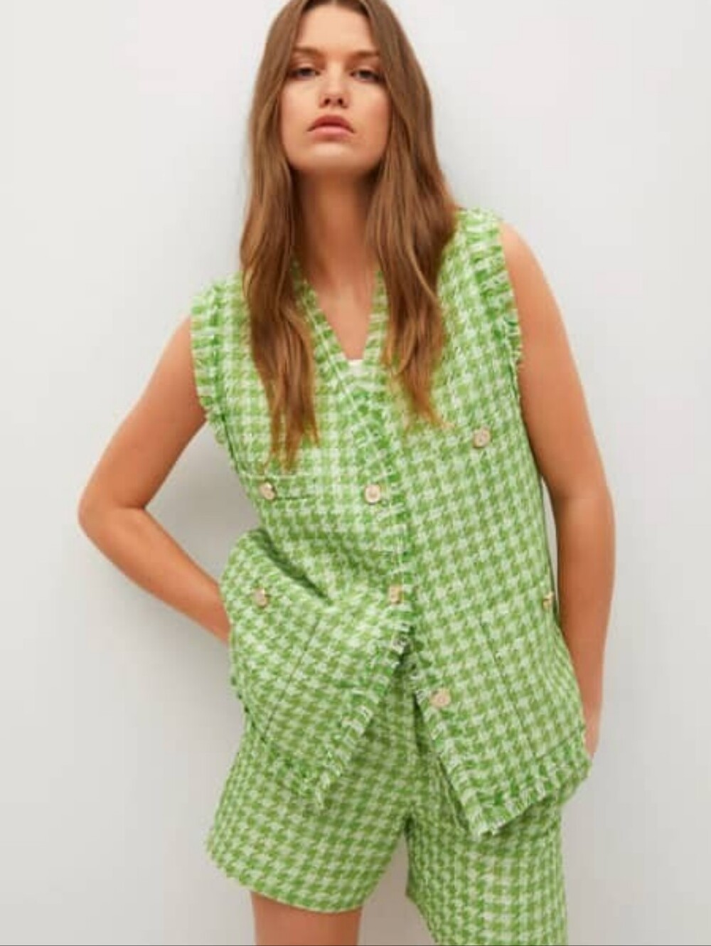 MNG MANGO | $100 Tweed Houndstooth Vest